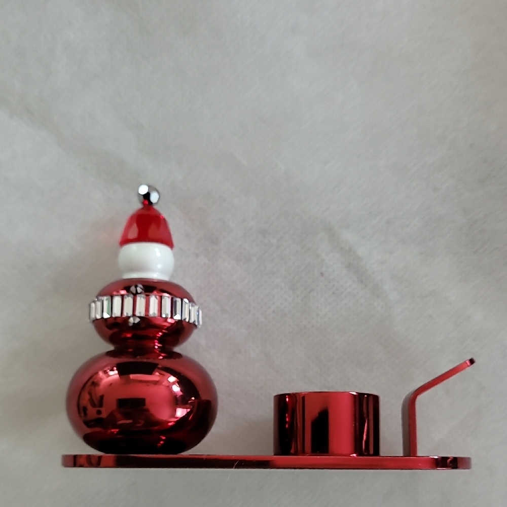 Festive Swarovski Red Santa Candle Holder